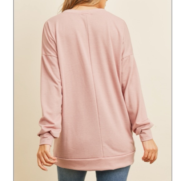 Oversized French Terry Tunic Top - Picture 2 of 2